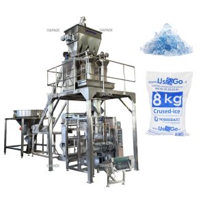 Automatic crushed ice weighing filling bagging machine