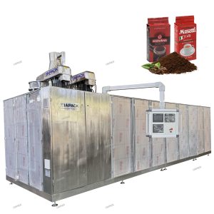 Avtomatski dvokomorni stroj za vakuumsko oblikovanje vrečk iz opeke, polnjenje in pakiranje