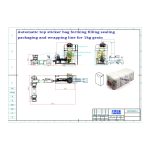 Samodejna vrečka z ravnim dnom z vrhnjo vrečko z nalepkami, ki oblikuje polnjenje, tesnjenje, pakiranje, zavijalno linijo naroči naša stranka
