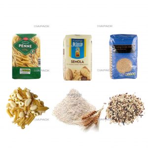 Avtomatsko oblikovanje vrečk z ravnim dnom, polnjenje, označevanje embalaže za žita